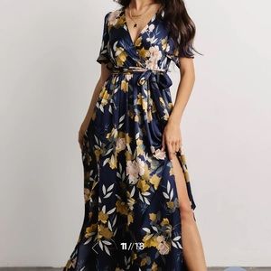 Sicily Satin Maxi Dress